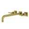 Kingston Brass KS6057DL Wall Mount Tub Faucet, Brushed Brass KS6057DL - alternate 1